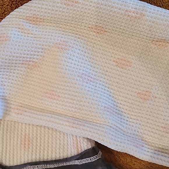 We The Free White Textured Top Multi Patterned Long Sleeve - Picture 3 of 7